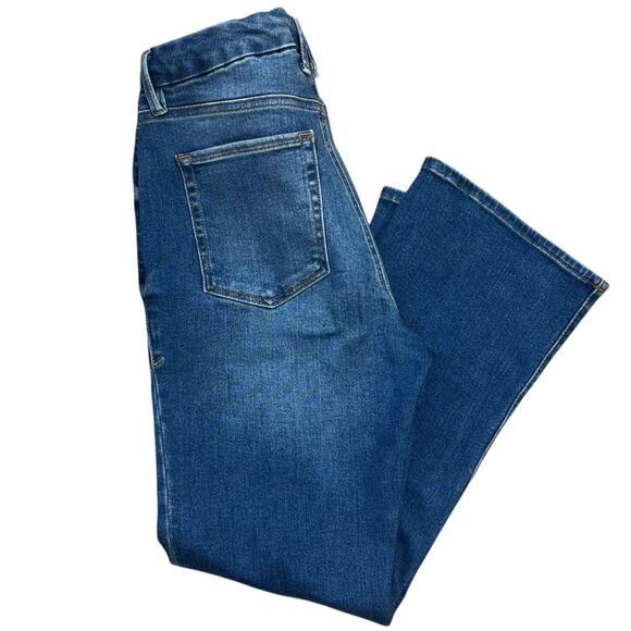 Good American Good Legs Cropped Straight Blue Jeans Women’s 10 Casual Classic - Picture 1 of 12